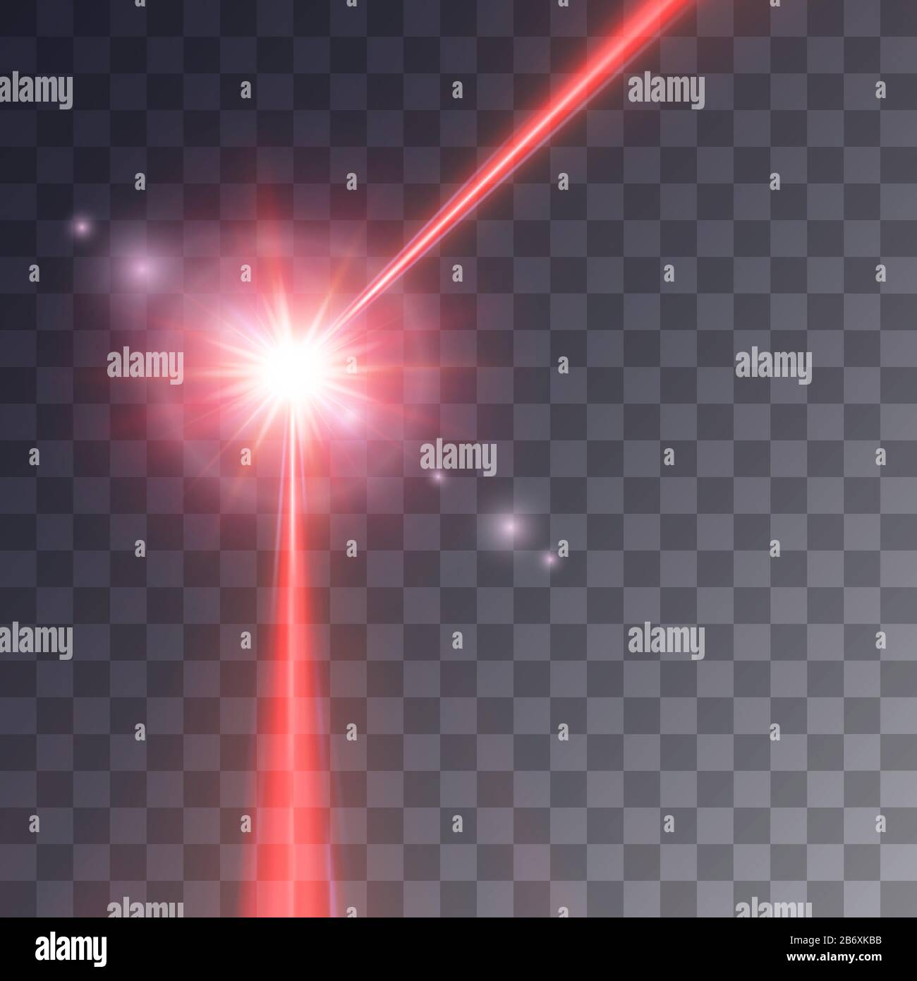 raggio laser rosso, illustrazione vettoriale Illustrazione Vettoriale