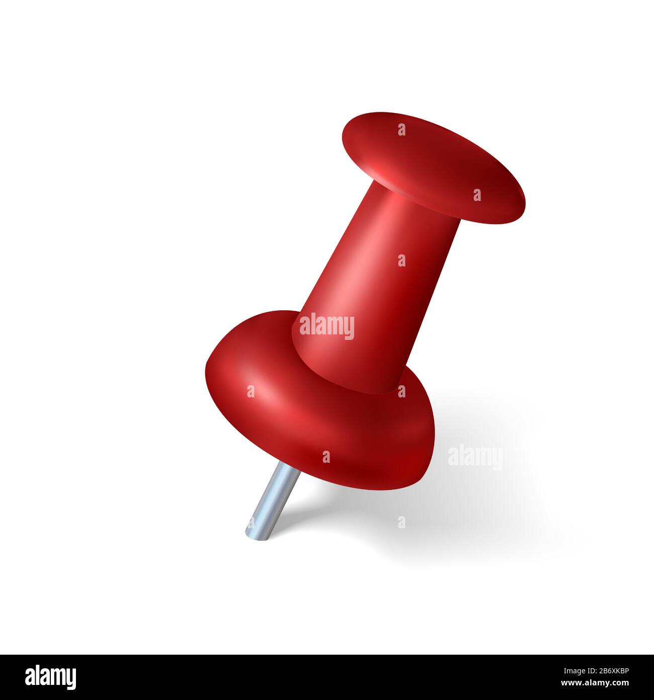 pin realistico con ombra, illustrazione vettoriale Illustrazione Vettoriale