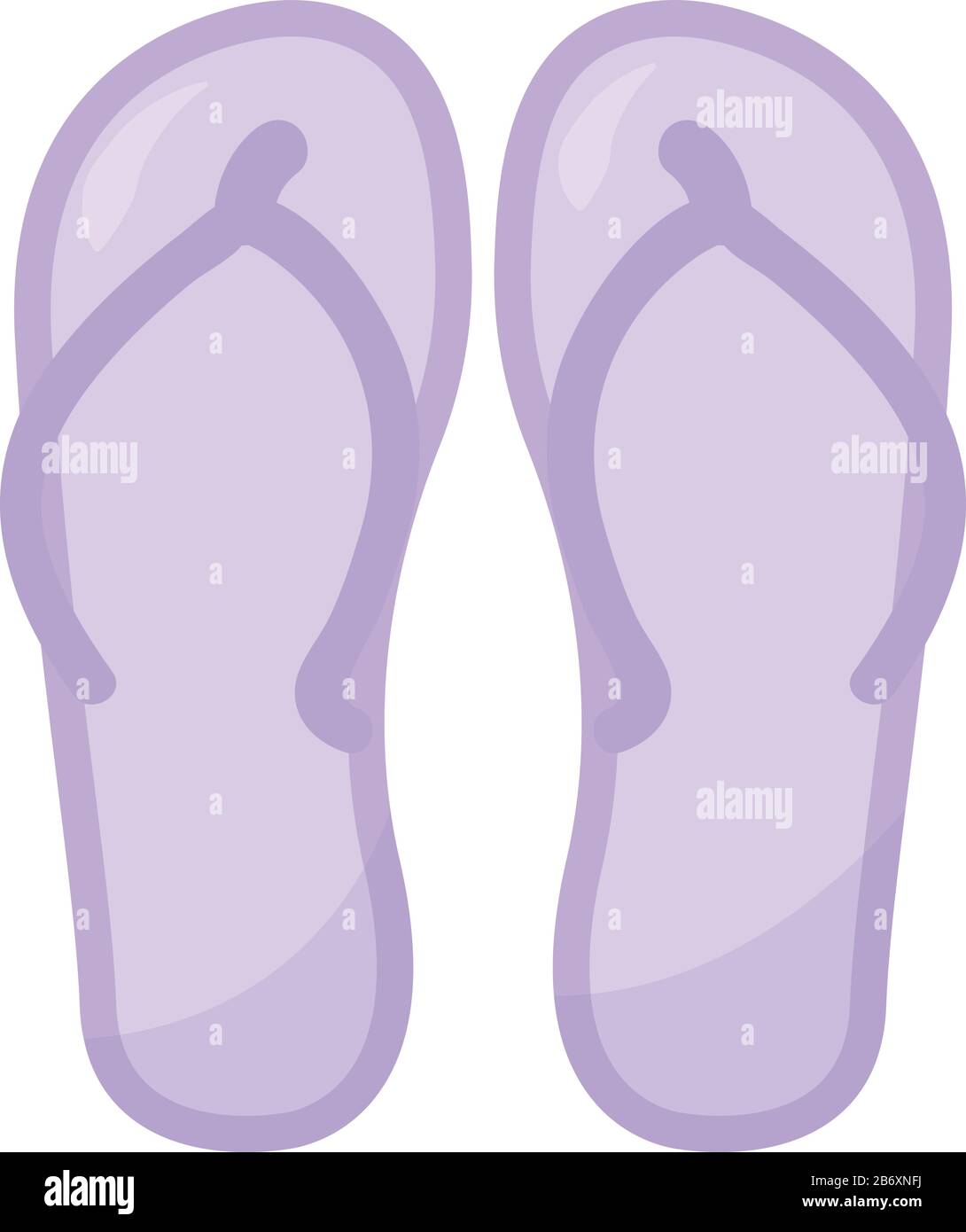 Pantofole viola, illustrazione, vettore su sfondo bianco. Illustrazione Vettoriale