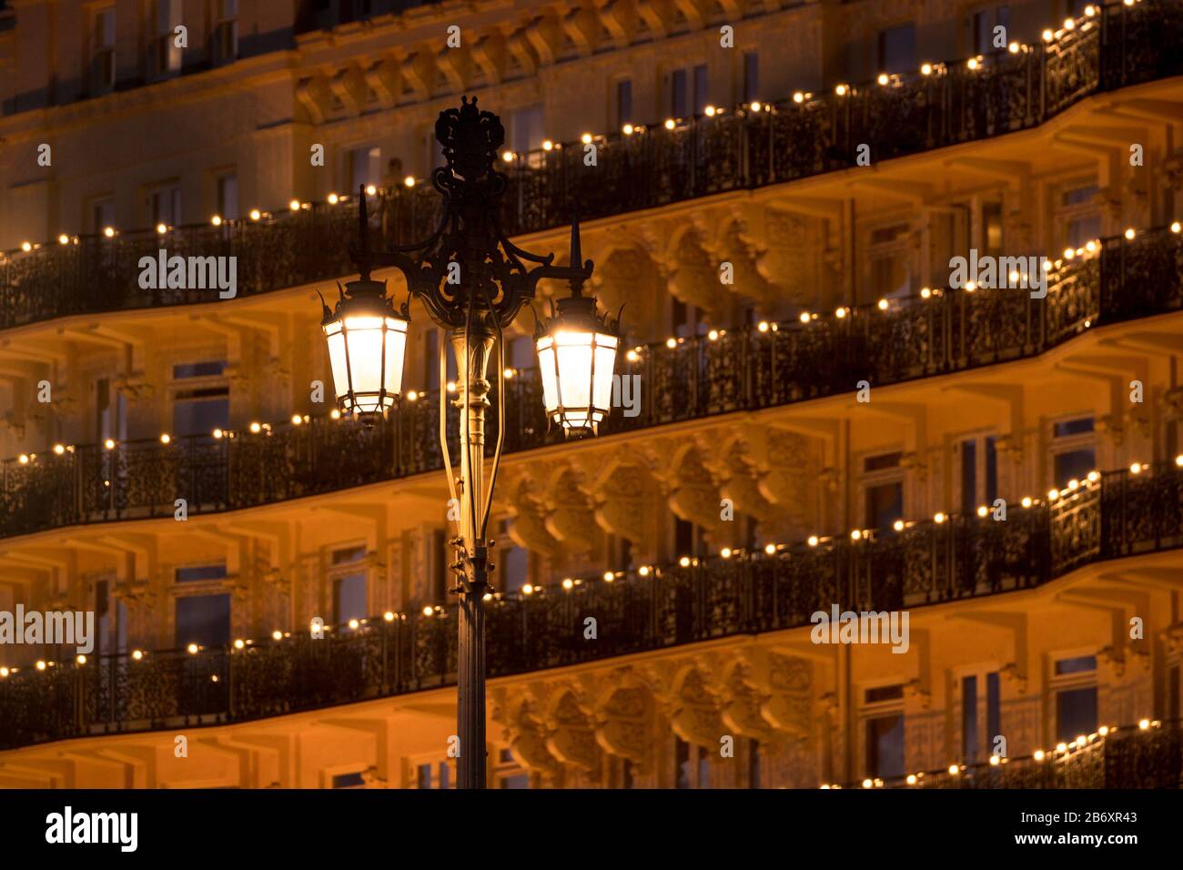 Grand Hotel sul lungomare di Brighton. Sussex, Regno Unito. Foto Stock