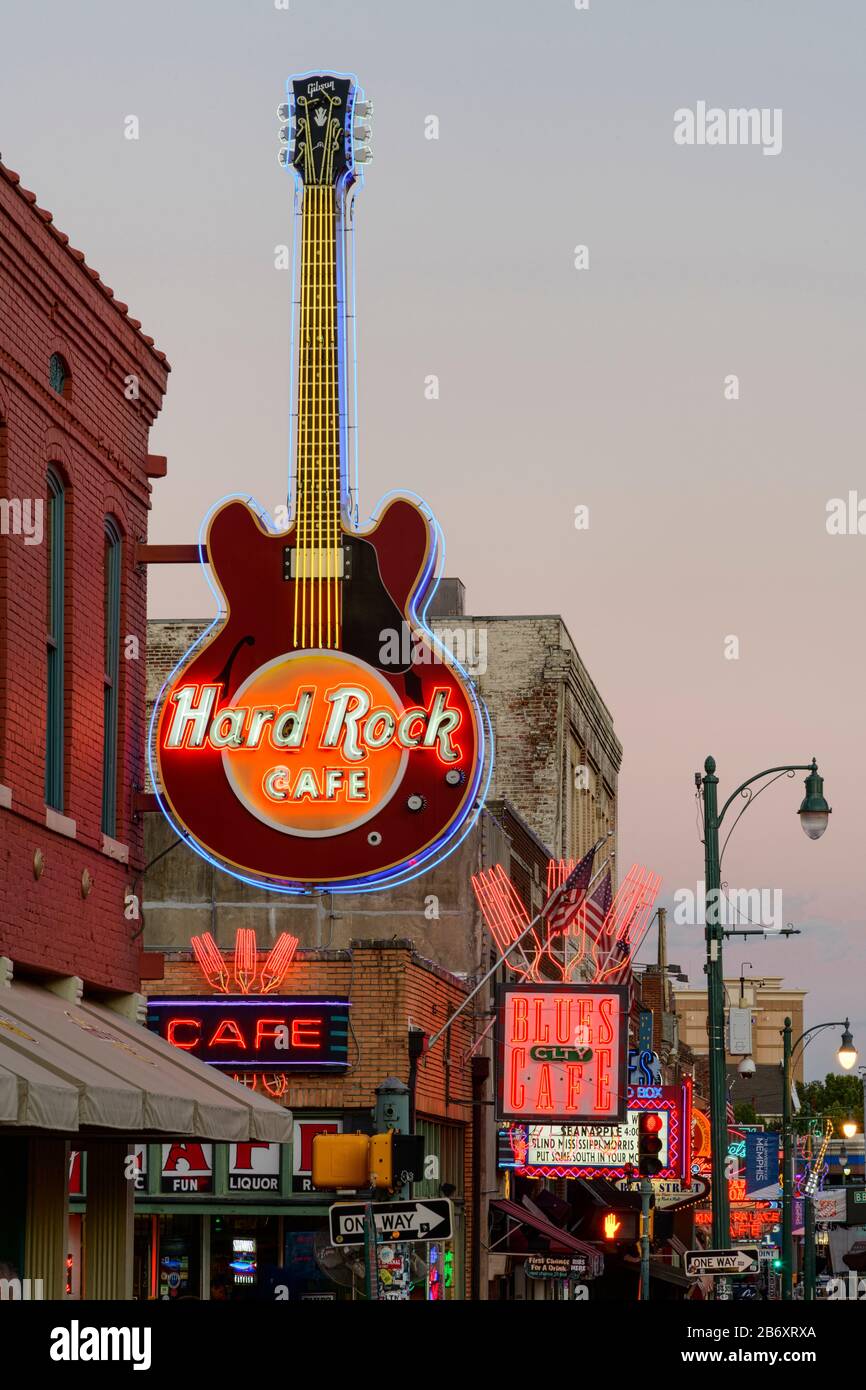 Usa, Deep South, Tennessee, Memphis, Beale Street Foto Stock