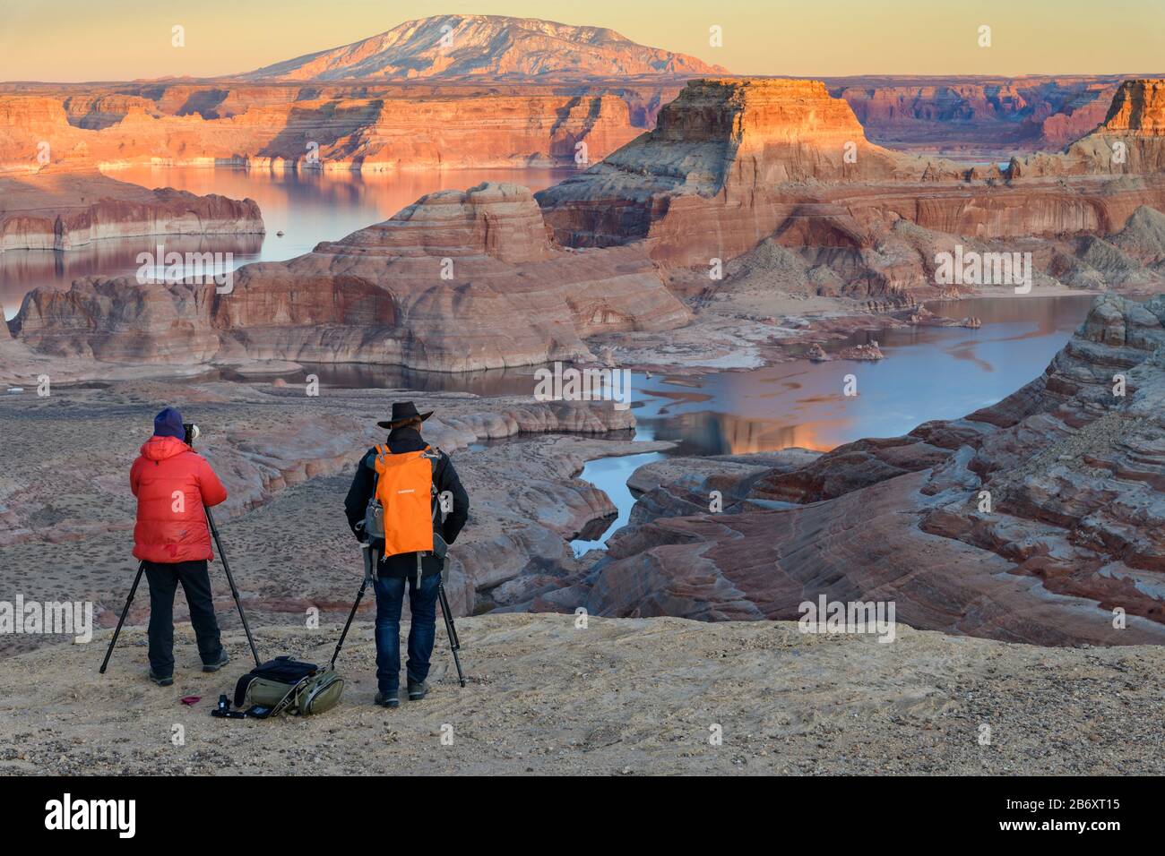 USA, Sud-ovest, Colorado Plateau, Utah, Kane County, Big Water, Glen Canyon National area ricreativa, Alstrom Point Foto Stock