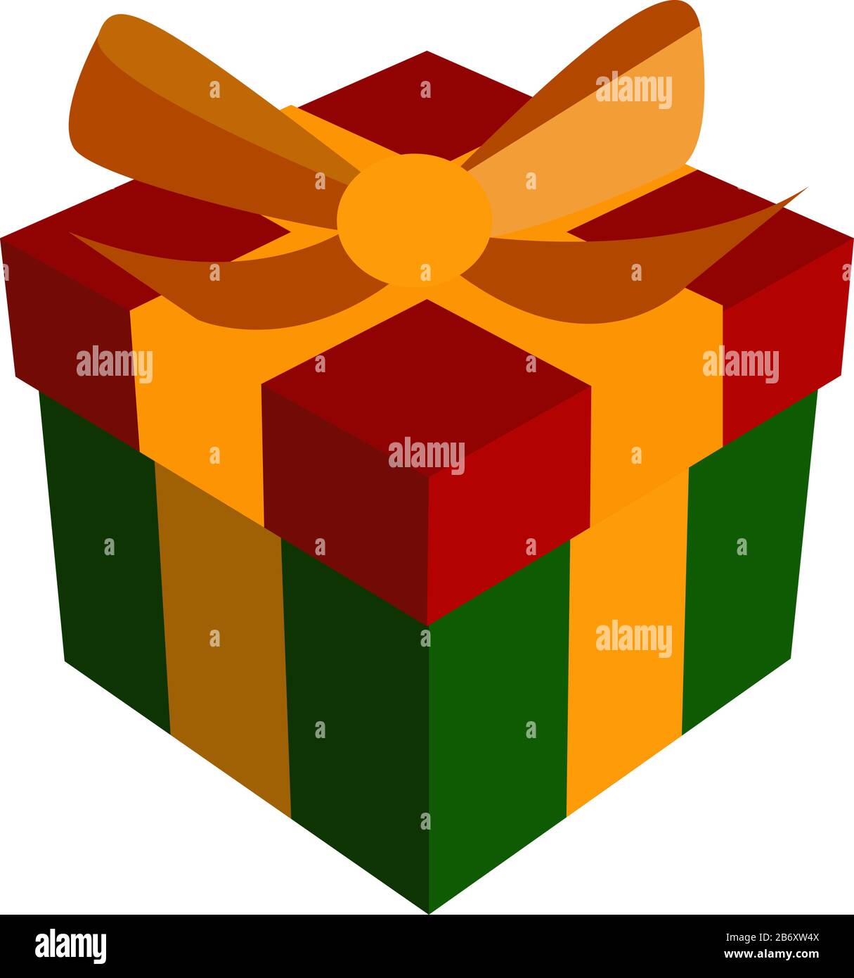 Regalo di compleanno, illustrazione, vettore su sfondo bianco. Illustrazione Vettoriale