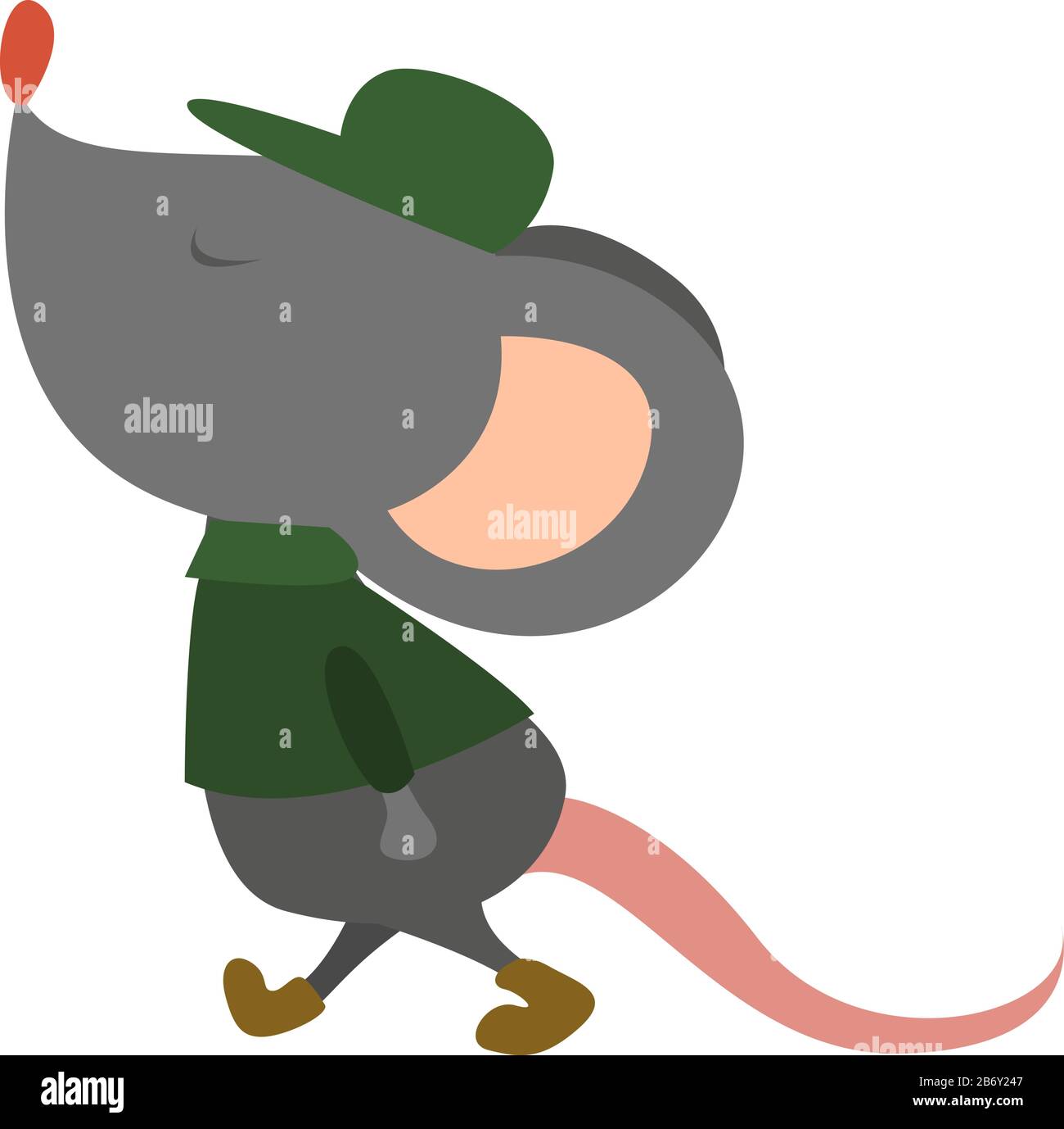 Topo soldato, illustrazione, vettore su sfondo bianco. Illustrazione Vettoriale