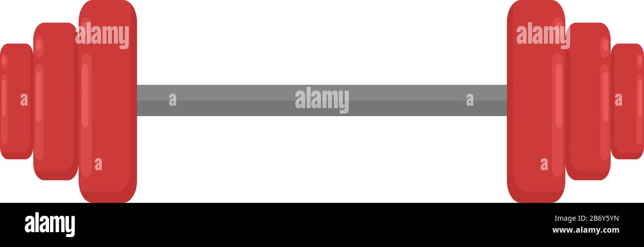 Peso della barbella, illustrazione, vettore su sfondo bianco. Illustrazione Vettoriale