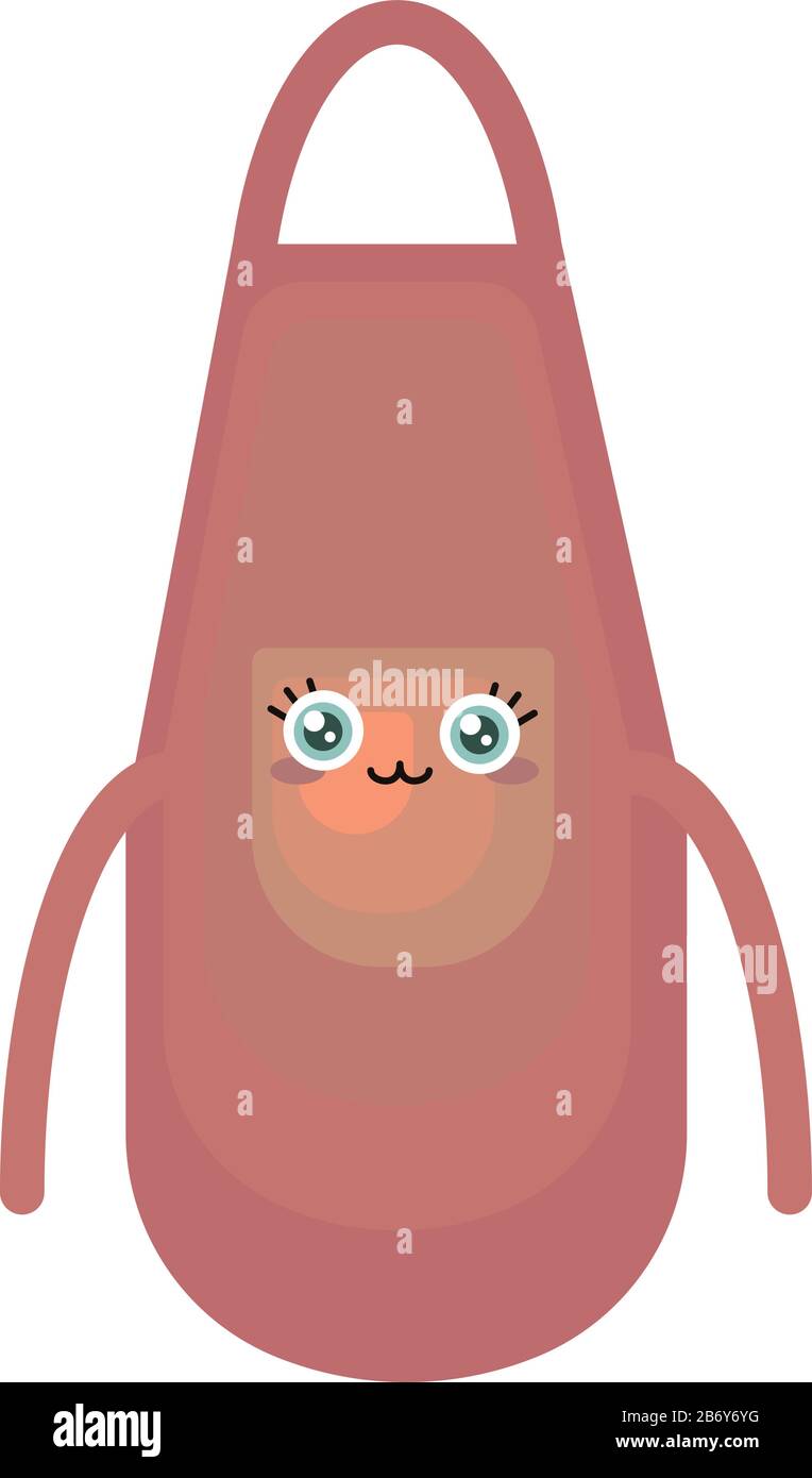 Grembiule rosso, illustrazione vettore su sfondo bianco. Illustrazione Vettoriale