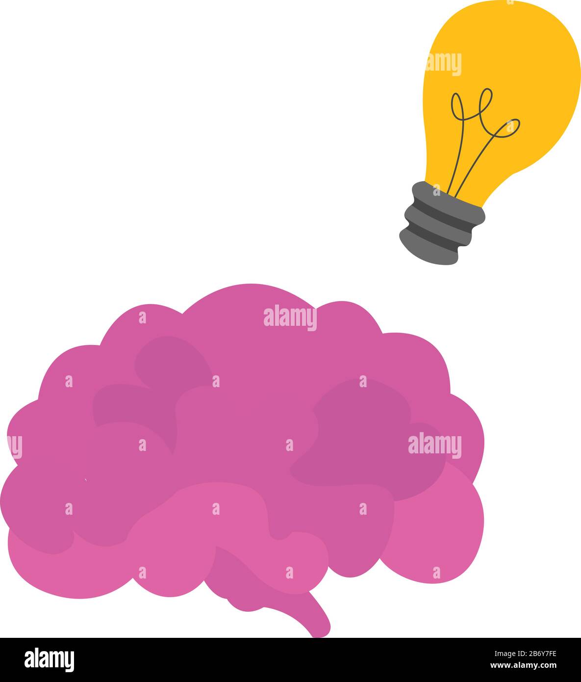 Idea brillante, illustrazione, vettore su sfondo bianco. Illustrazione Vettoriale