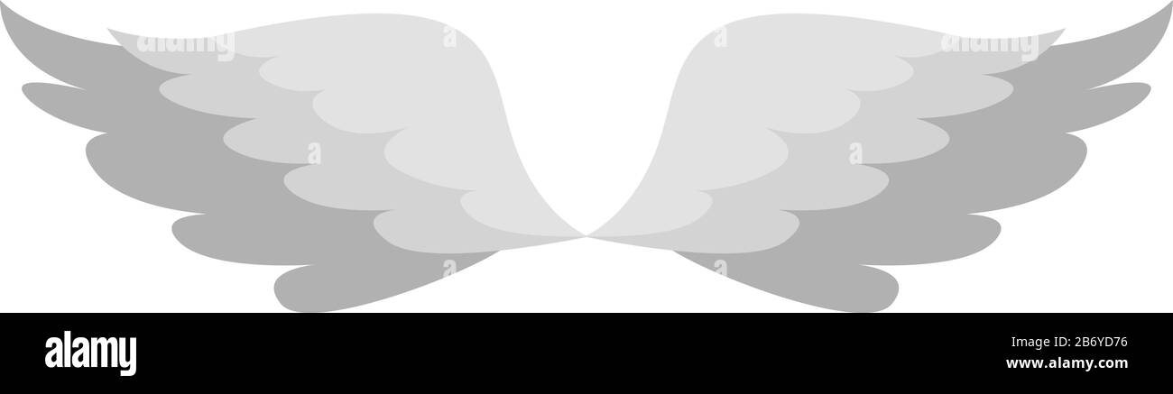 Angeli ali, illustrazione, vettore su sfondo bianco. Illustrazione Vettoriale