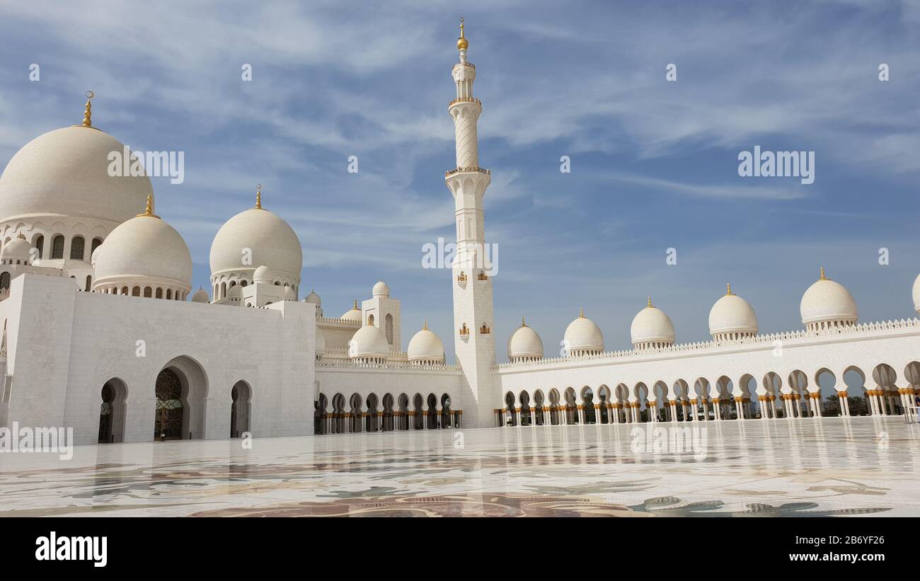 Sheikh Zayed Grande moschea Foto Stock