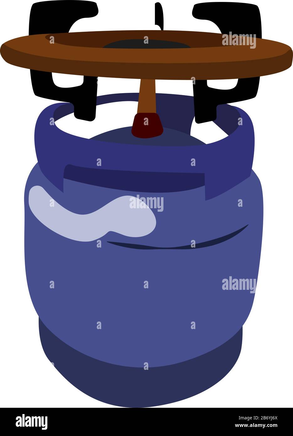 Bombola di gas, illustrazione, vettore su sfondo bianco. Illustrazione Vettoriale