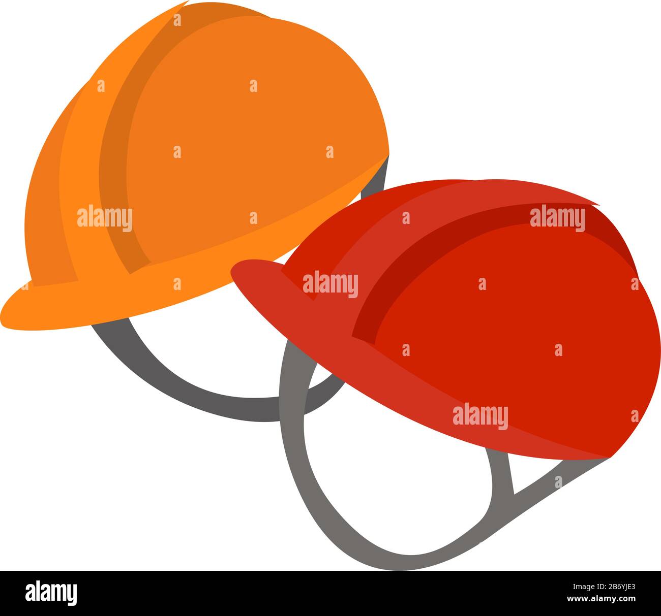 Casco da costruzione, illustrazione, vettore su sfondo bianco. Illustrazione Vettoriale