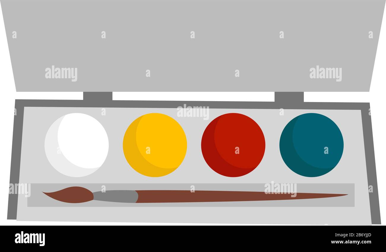 Acquerello per bambini, illustrazione, vettore su sfondo bianco. Illustrazione Vettoriale