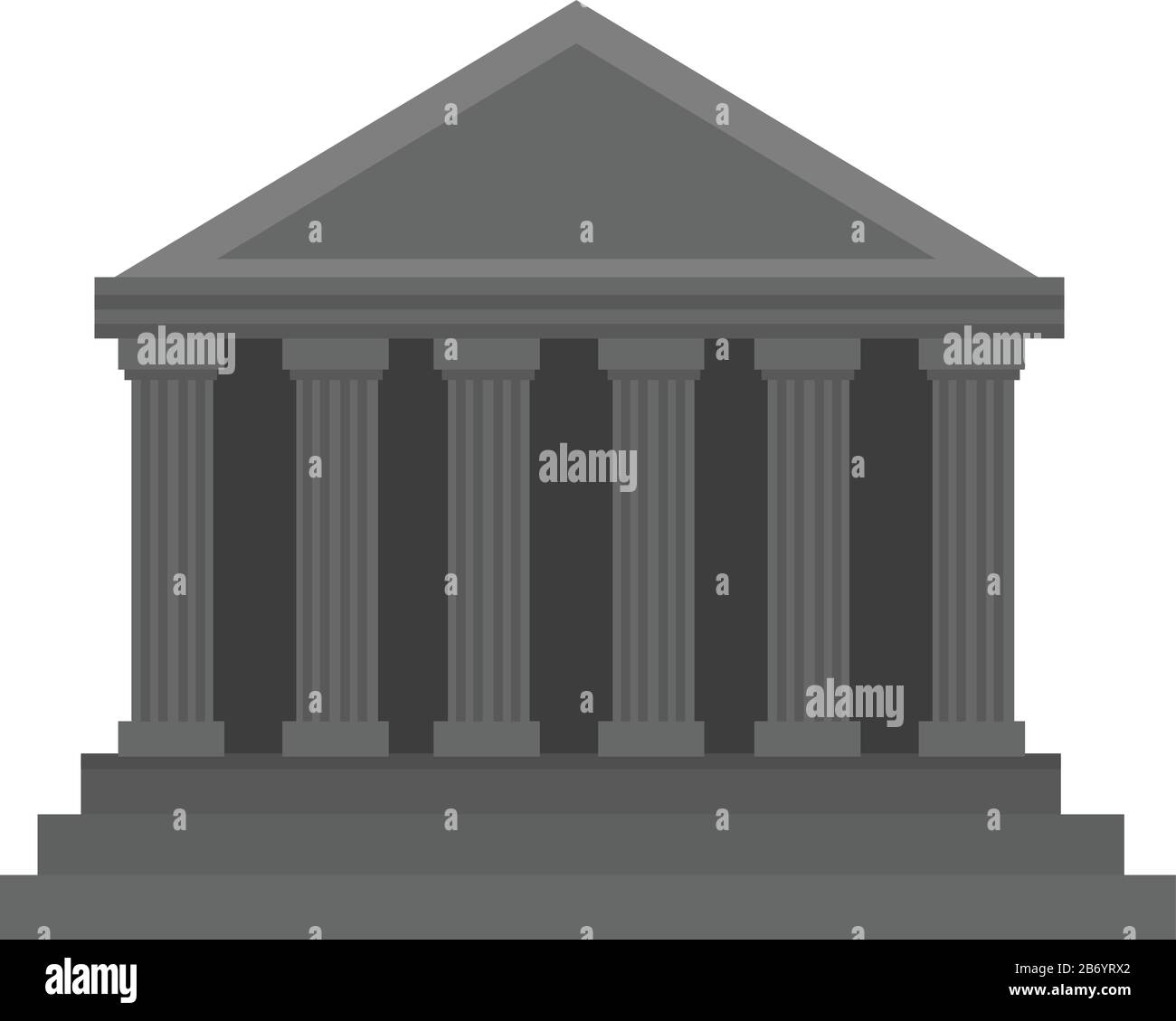 Vecchio edificio, illustrazione, vettore su sfondo bianco. Illustrazione Vettoriale