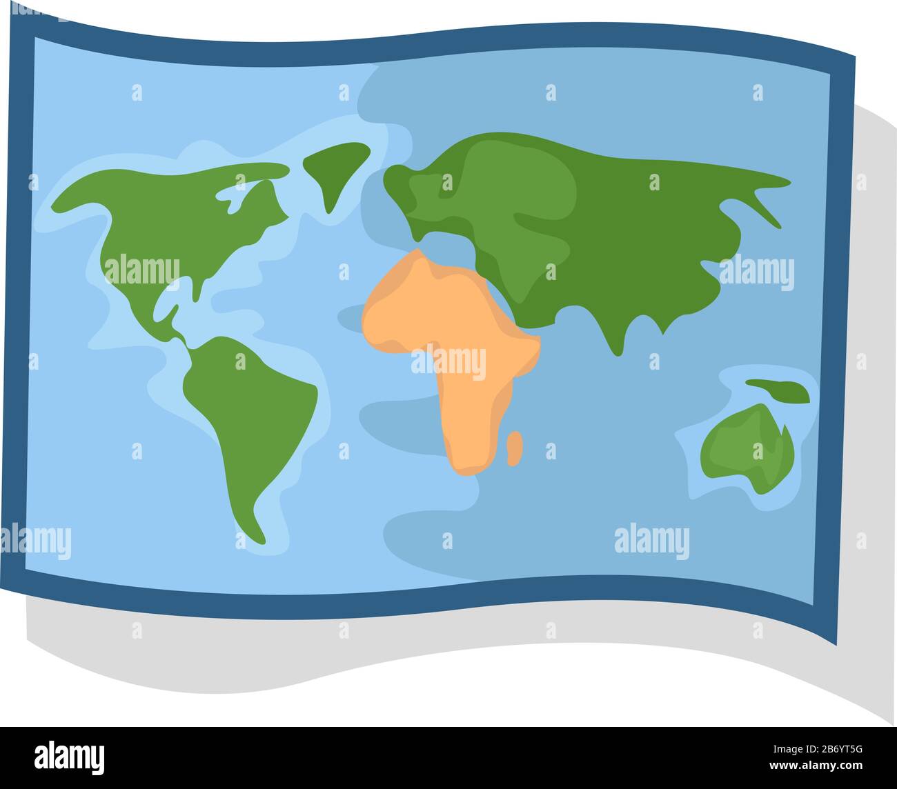Mappa del mondo, illustrazione, vettore su sfondo bianco. Illustrazione Vettoriale