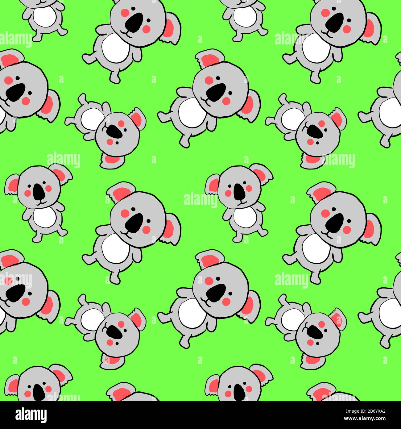 Modello Koala, illustrazione, vettore su sfondo bianco. Illustrazione Vettoriale