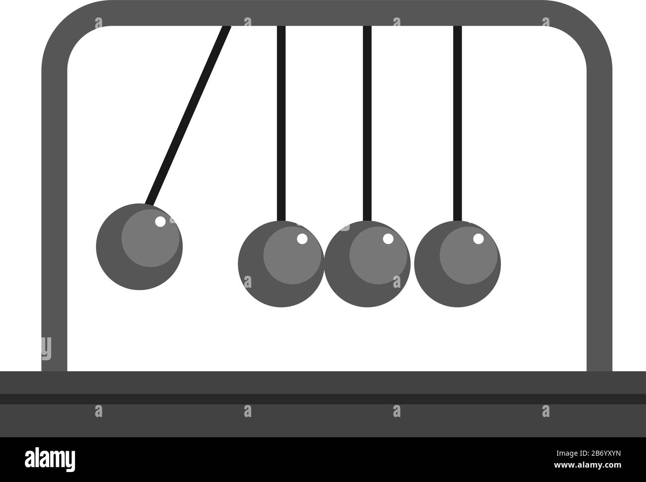 Sfere di fisica, illustrazione, vettore su sfondo bianco. Illustrazione Vettoriale