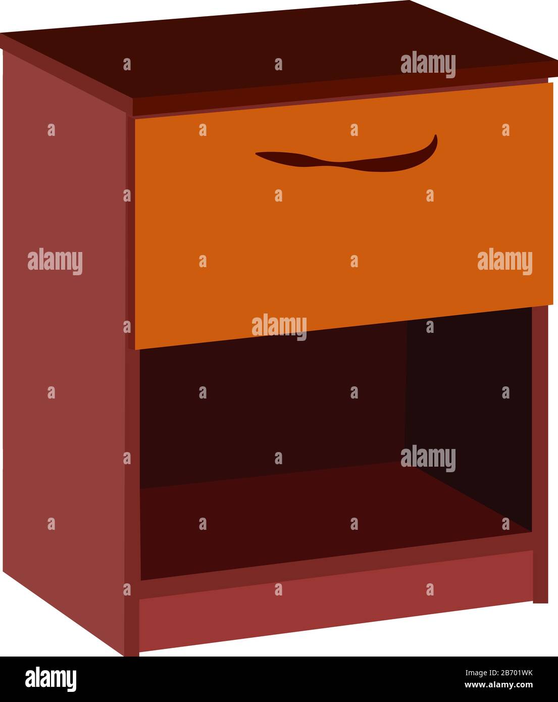 Armadietto piccolo, illustrazione, vettore su sfondo bianco. Illustrazione Vettoriale