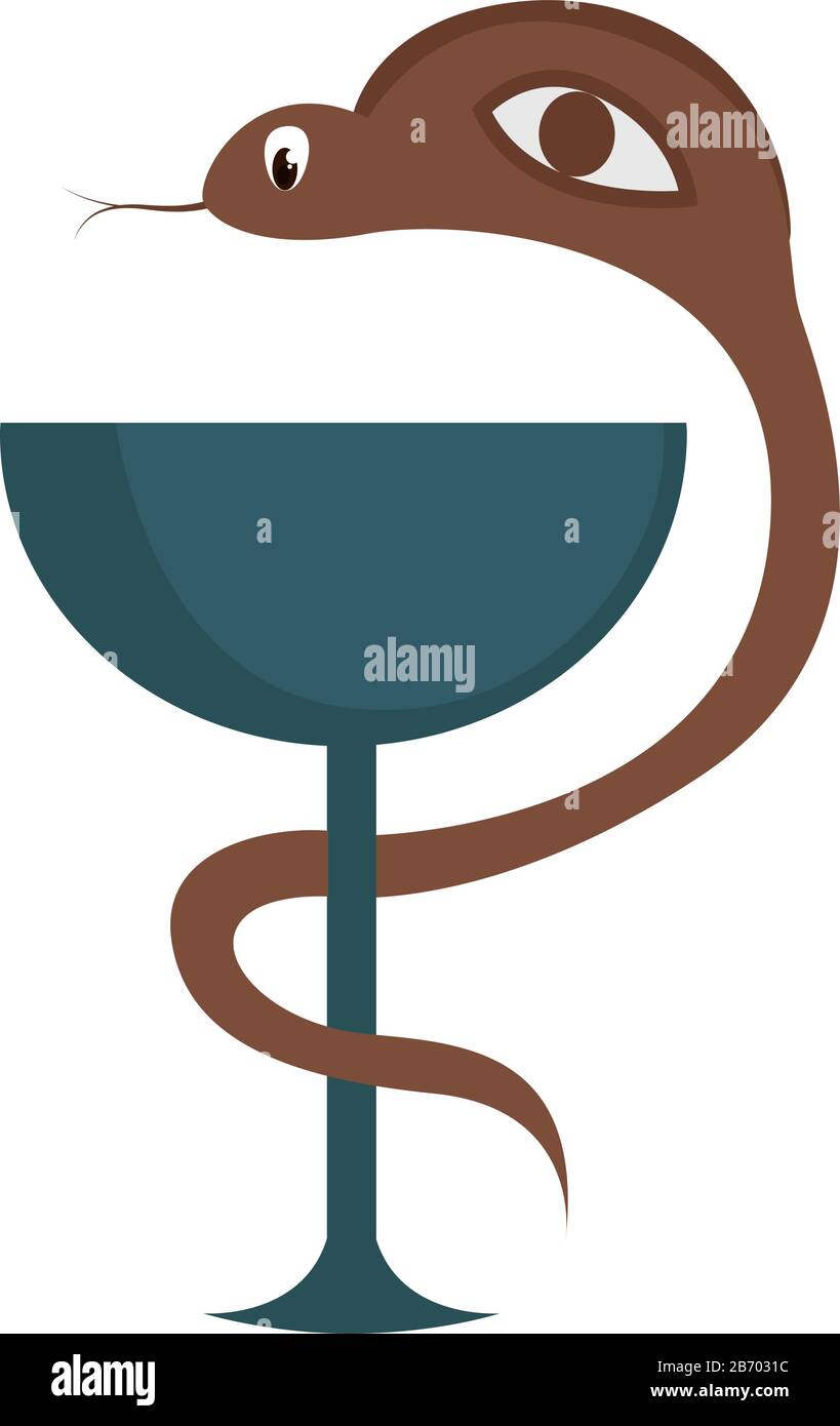 Il logo della medicina, illustrazione, vettore su sfondo bianco. Illustrazione Vettoriale