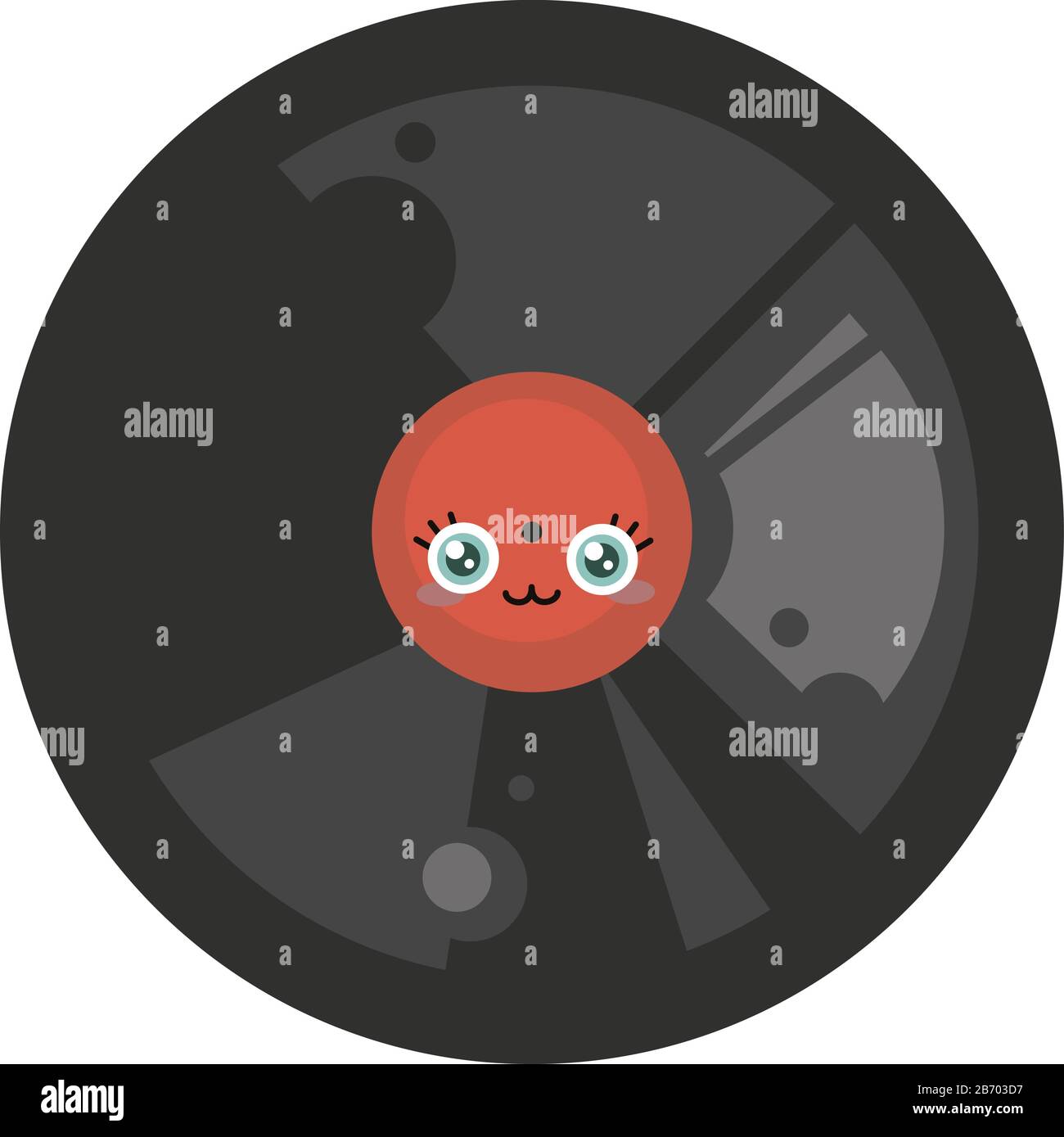 Disco in vinile, illustrazione, vettore su sfondo bianco. Illustrazione Vettoriale