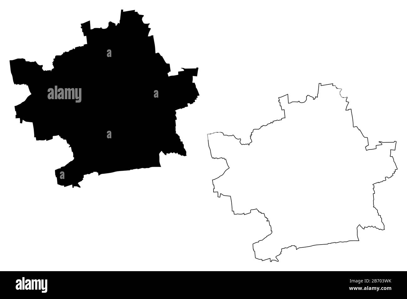 Erfurt City (Repubblica federale di Germania, Turingia) mappa vettore illustrazione, abbozzare schizzo Città di Erfurt mappa Illustrazione Vettoriale