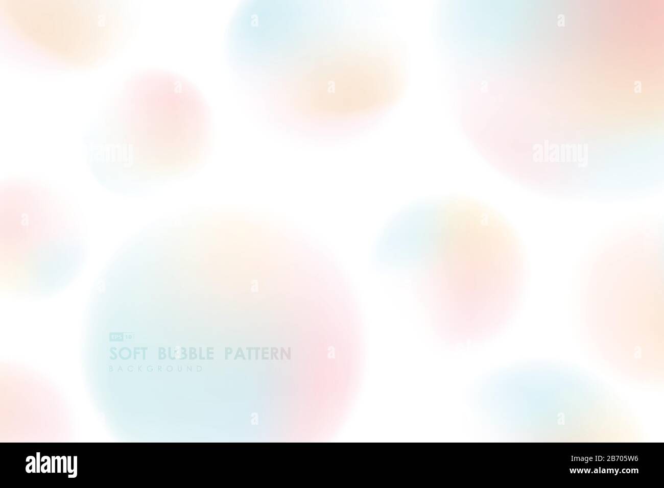 Astratto soft gradiente colorato disegno bolla su sfondo bianco. Da utilizzare per poster, grafica, annuncio, modello. Illustrazione vettoriale eps10 Illustrazione Vettoriale