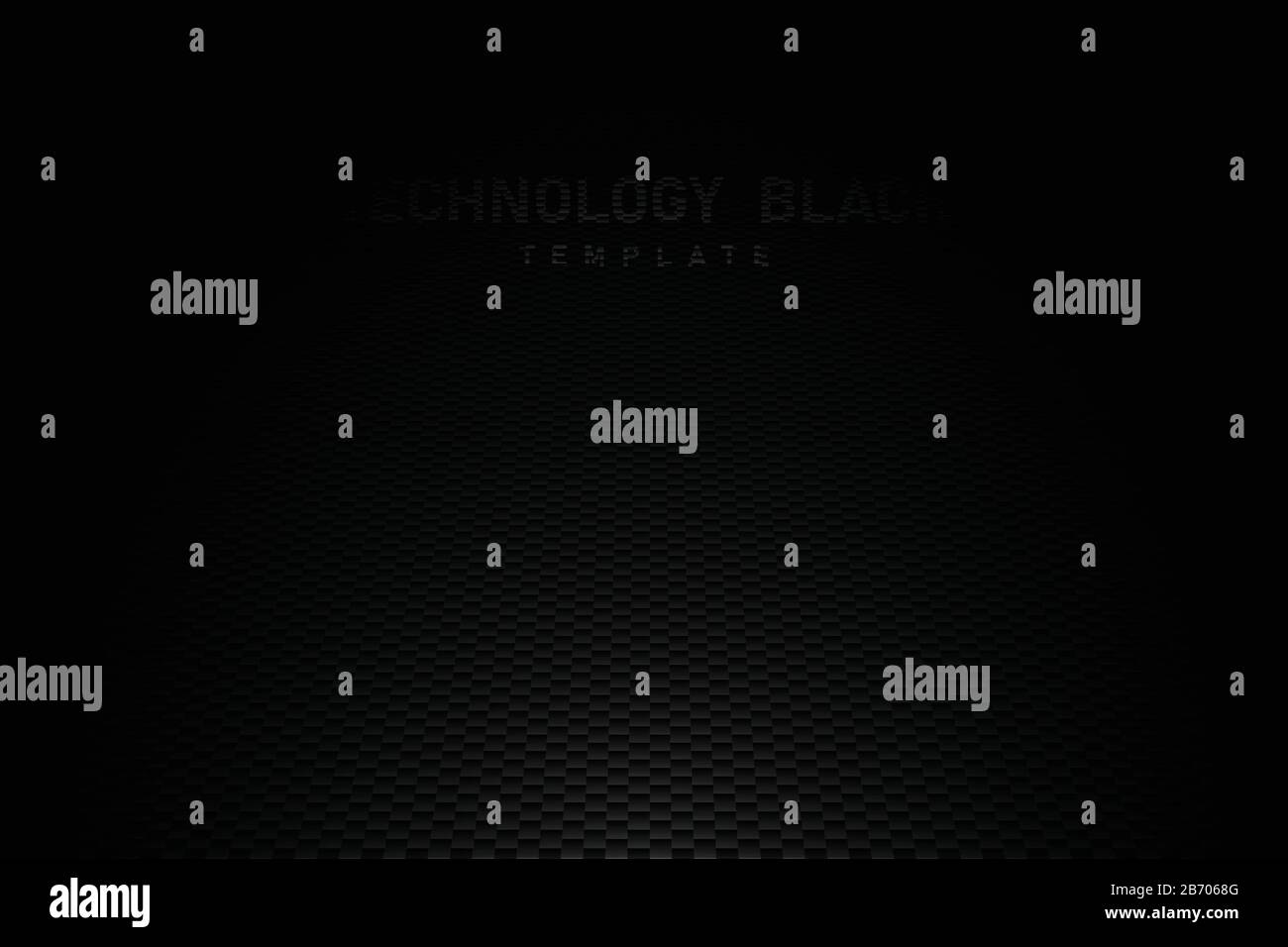Astratto gradiente nero quadrato modello di tecnologia prospettiva disegno sfondo. Da utilizzare per annuncio, poster, grafica, disegno modello. Vettore di illustrazione Illustrazione Vettoriale