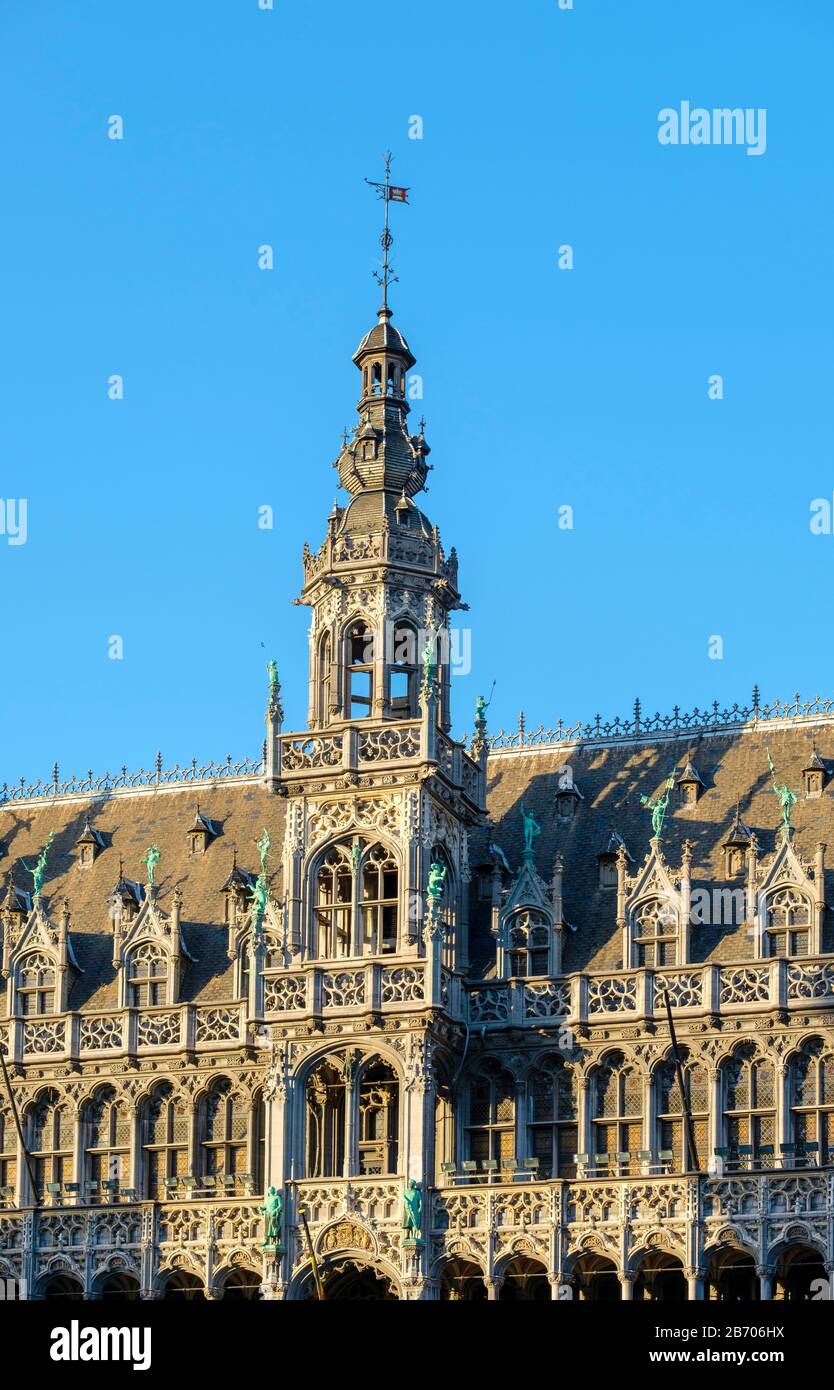 Il Belgio, Bruxelles (Bruxelles). Maison du Roi (King's House), o Broodhuis (Breadhouse) sulla Grand Place (Grote Markt), il Sito Patrimonio Mondiale dell'UNESCO. Foto Stock