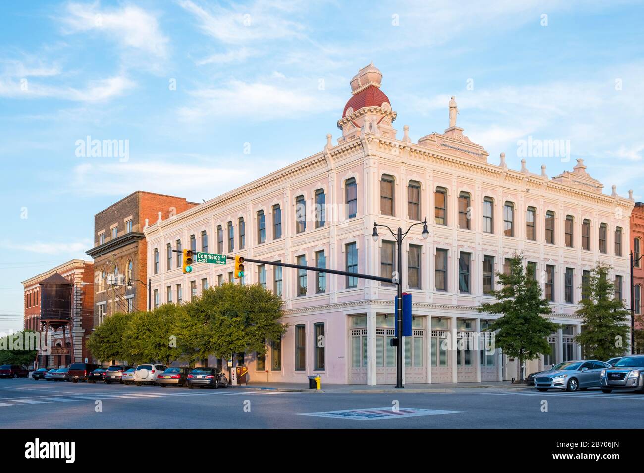 Steiner-Lobman Building nel centro storico di Montgomery, Alabama, Stati Uniti Foto Stock