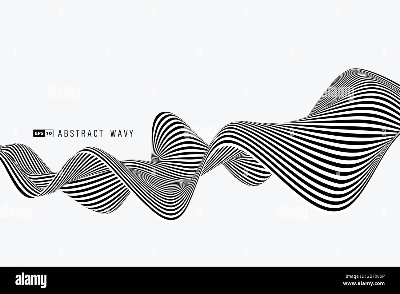 Astratto nero e bianco striscia minima linea di maglia decorazione sfondo. Da utilizzare per elementi di movimento, annunci, poster, design della copertina, stampa, rapporto annuale. Il Illustrazione Vettoriale