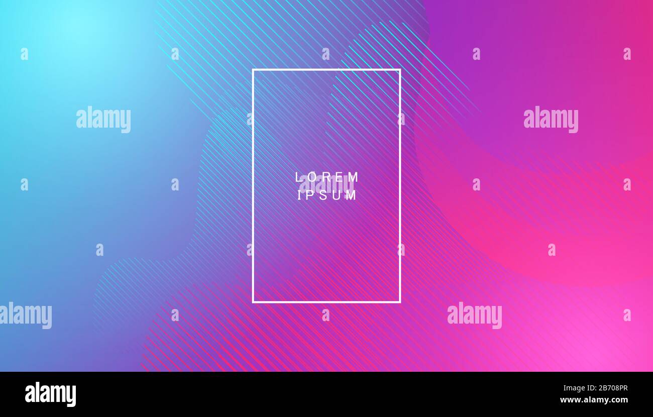 Colorful landing page abstract forma geometrica e sfondo dinamico sul colore gradiente. Illustrazione Vettoriale