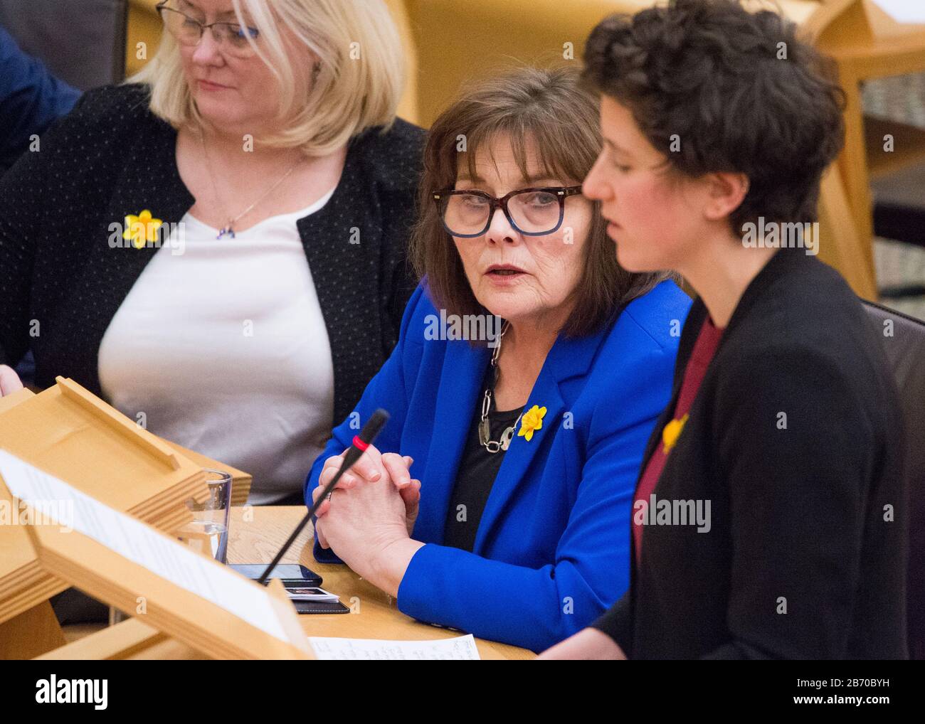 Edimburgo, Regno Unito. 12th Mar, 2020. Nella foto: Jeane Freeman MSP - Ministro del Gabinetto per la Salute e lo Sport. Dichiarazione Urgente: Nuovo Coronavirus Covid-19 Update Credit: Colin Fisher/Alamy Live News Foto Stock