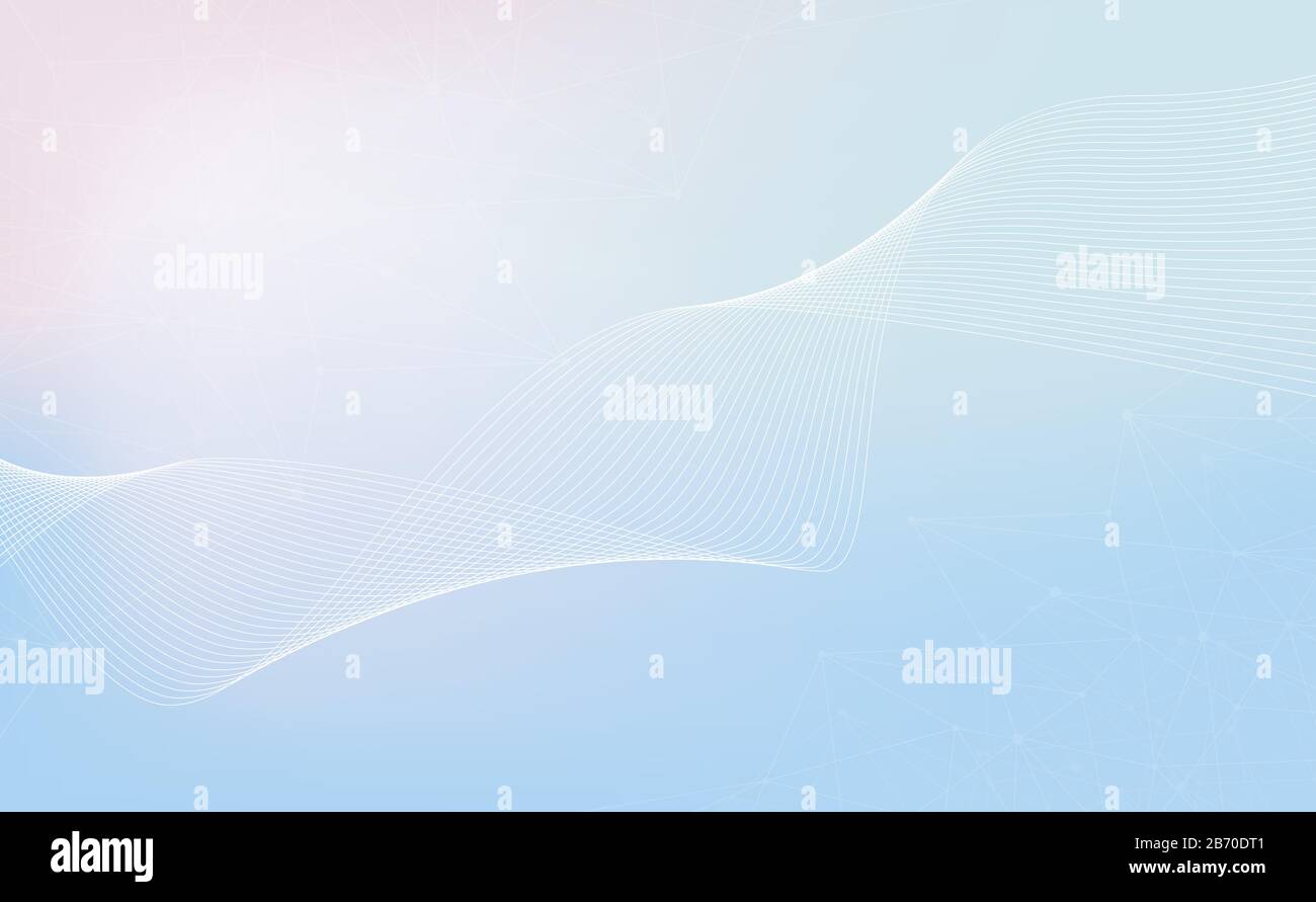 Tecnologia astratta concetto Wave Flow collegamento Scienza futuristico colorful.vector illustrazione Illustrazione Vettoriale