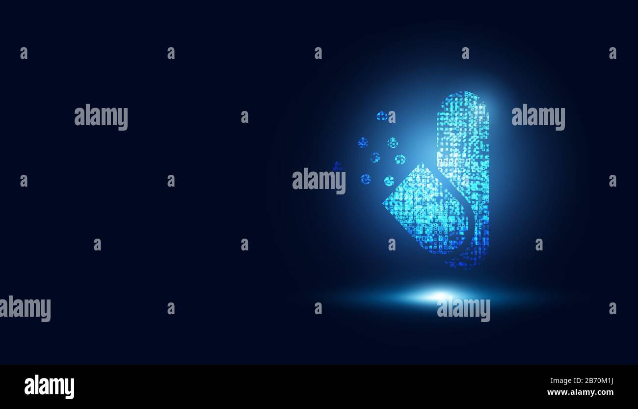 astratto medicina pillola innovazione concetto di sanità scienza di fondo progettazione. Illustrazione Vettoriale