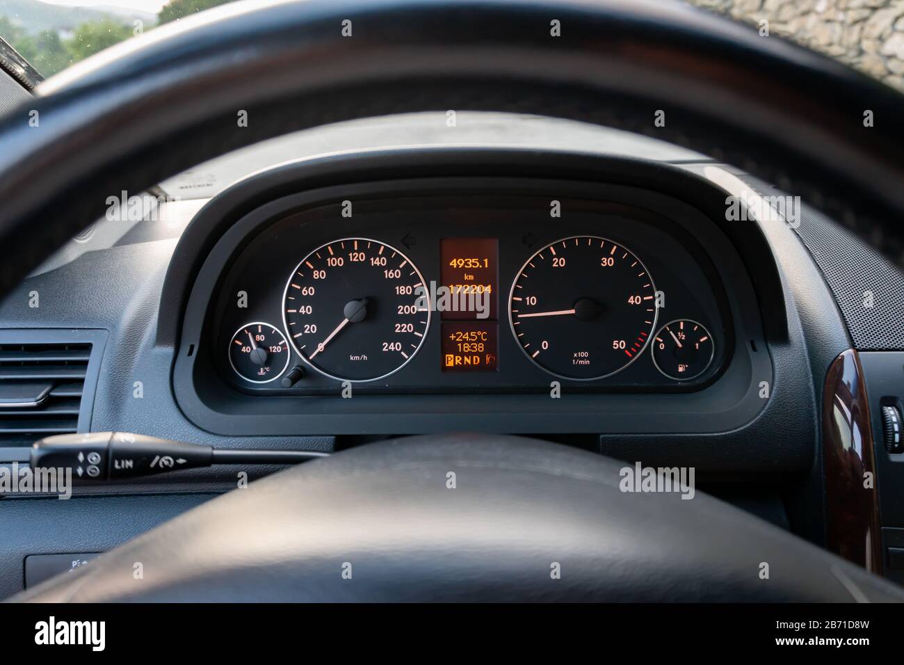 Mercedes Benz A classe Avantgarde trump attrezzature, rivestimenti in pelle, cambio automatico, anno 2007 Foto Stock