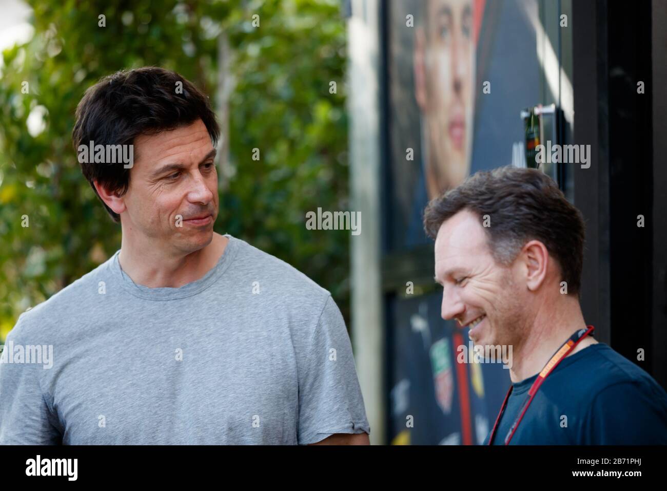 Toto Wolff Christian Horner Foto Stock