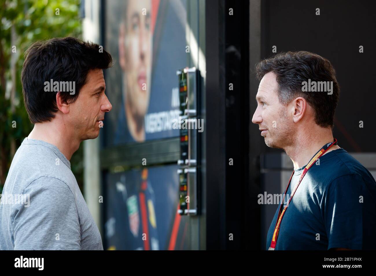 Toto Wolff Christian Horner Foto Stock