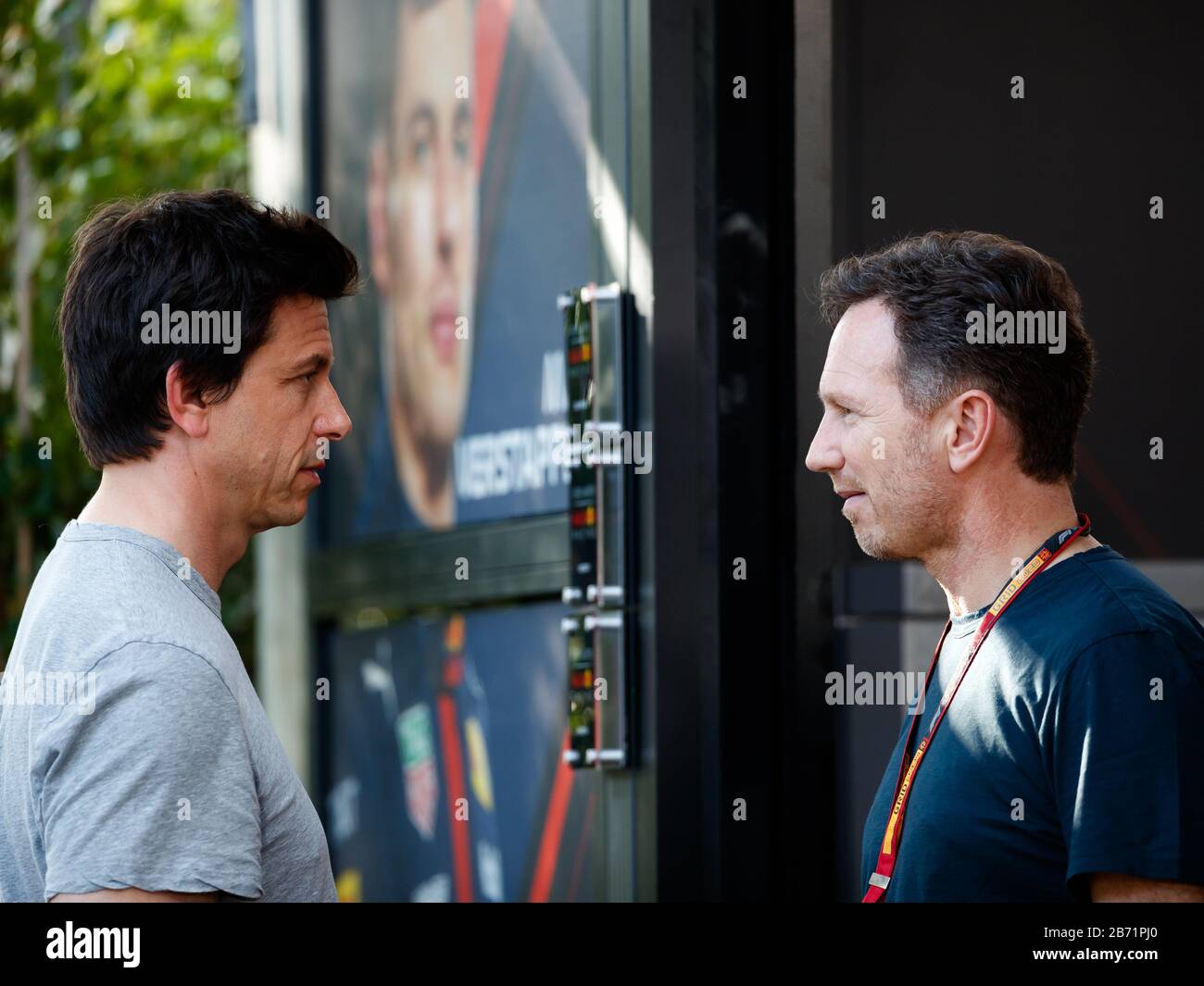 Toto Wolff Christian Horner Foto Stock