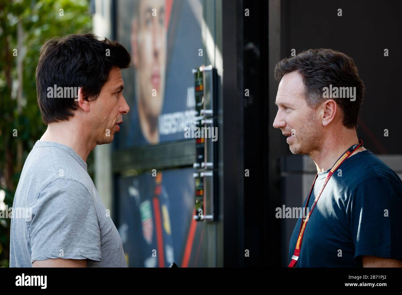 Toto Wolff Christian Horner Foto Stock