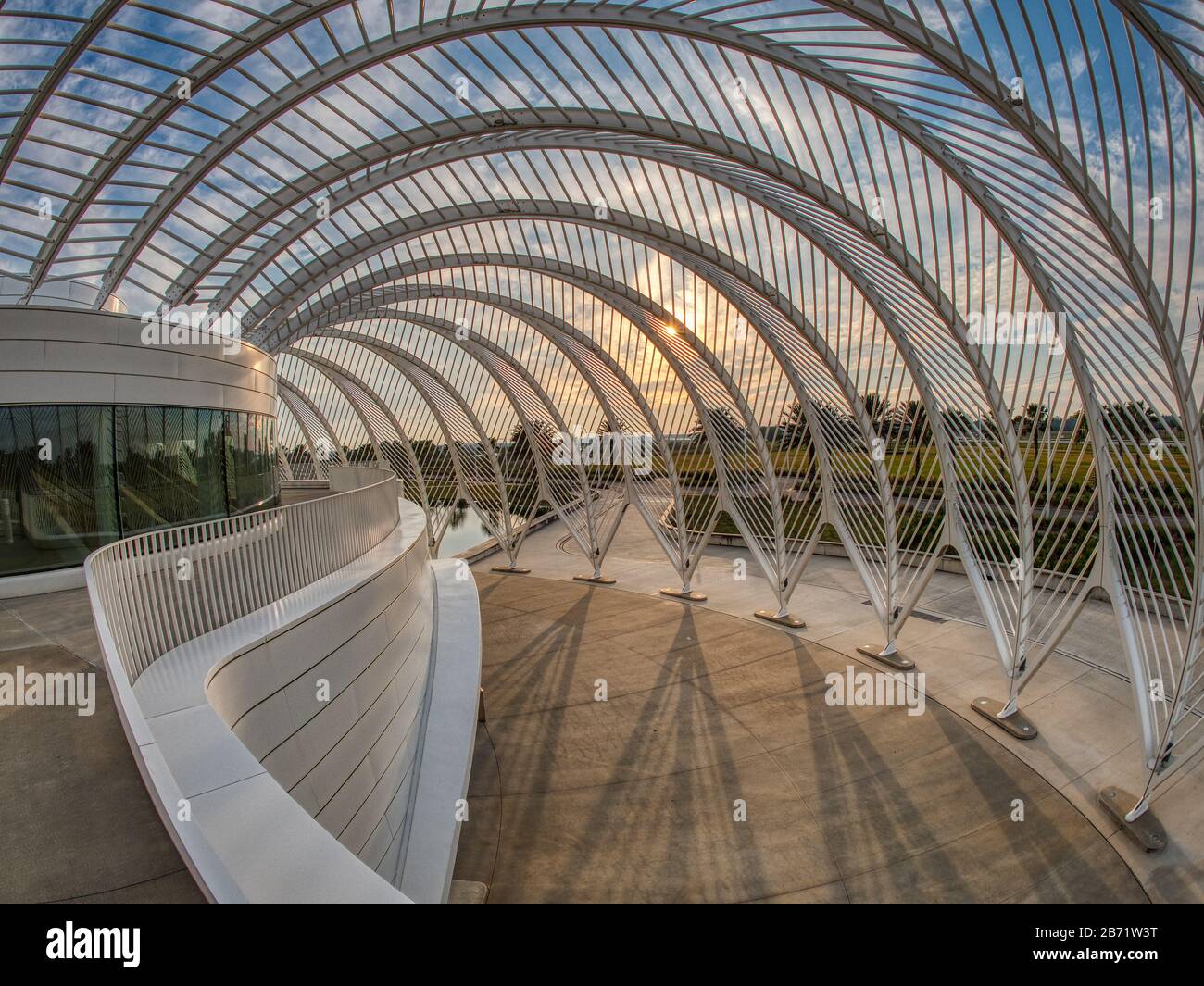 L'Innovation, Science and Technology Building, progettato dall'architetto Dr. Santiago Calatrava alla Florida Polytechnic University di Lakeland Florida Foto Stock