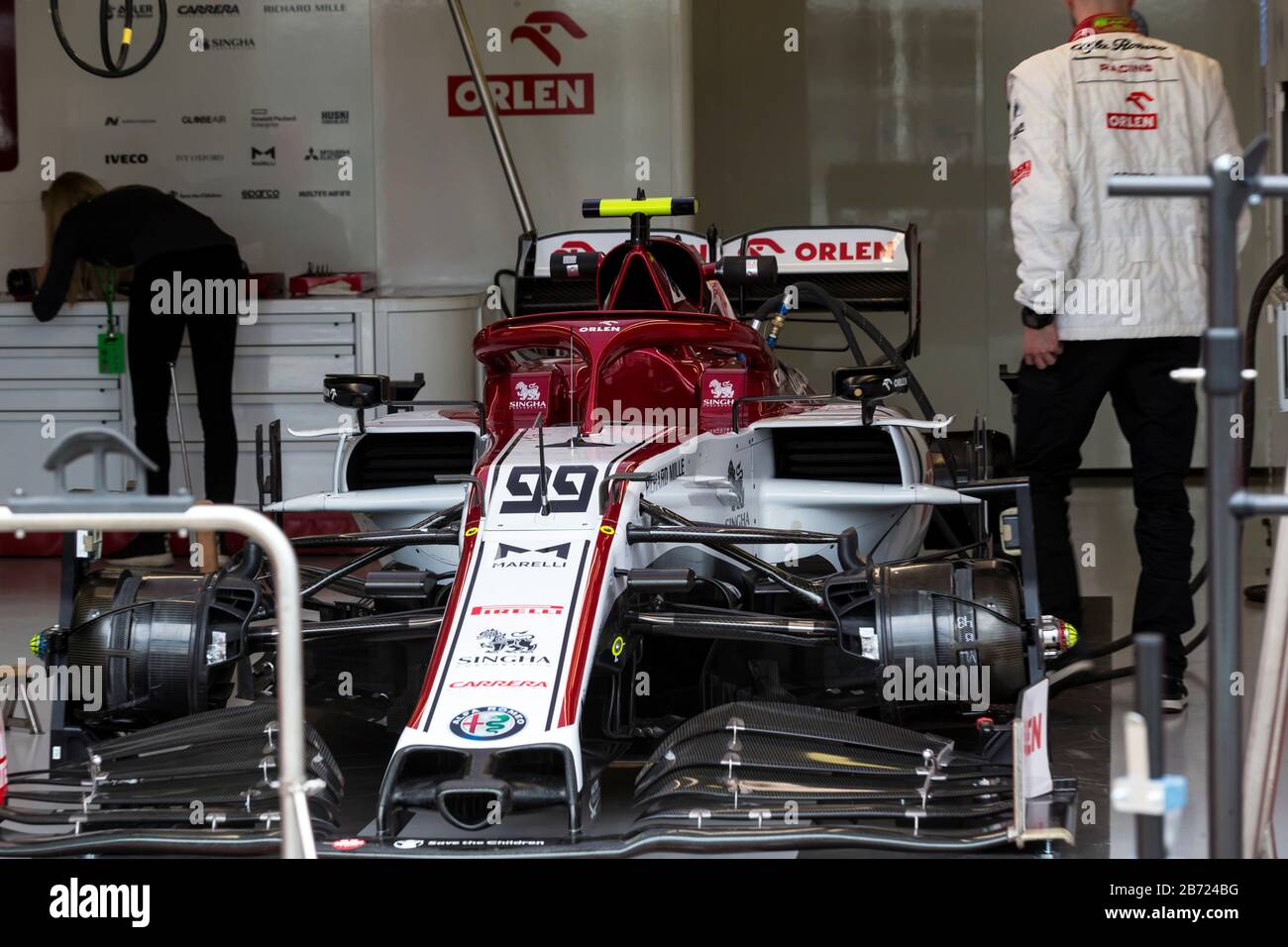 Melbourne, Australia . 13 Marzo 2020. Formula Uno, Gran Premio D'Australia, Practice Day; Alfa Romeo Car Credit: Action Plus Sports Images/Alamy Live News Foto Stock