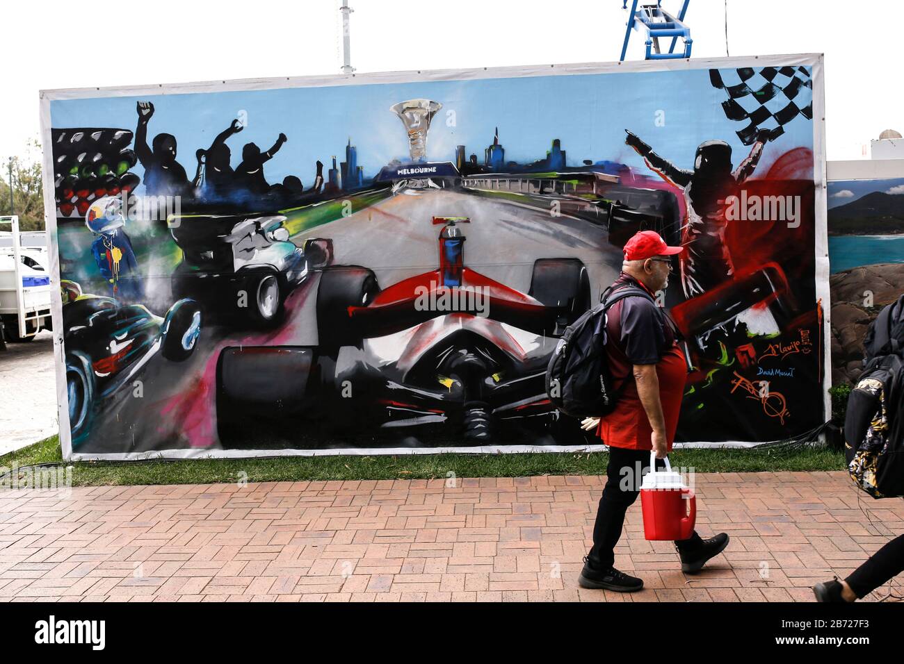 Melbourne, Australia. 13 Marzo 2020. Motorsports: Campionato del mondo di Formula Uno FIA 2020, Gran Premio d'Australia, disegno al Paddock di F1 | utilizzo nel mondo Credit: DPA/Alamy Live News Foto Stock