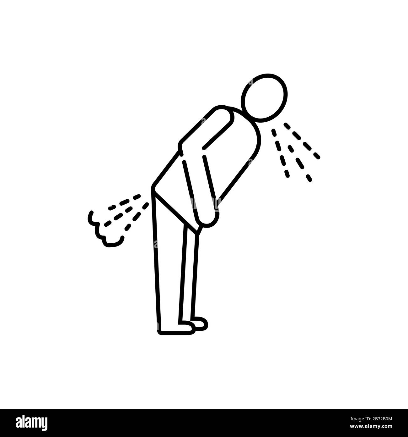 Icona diarrea Illustrazione Vettoriale