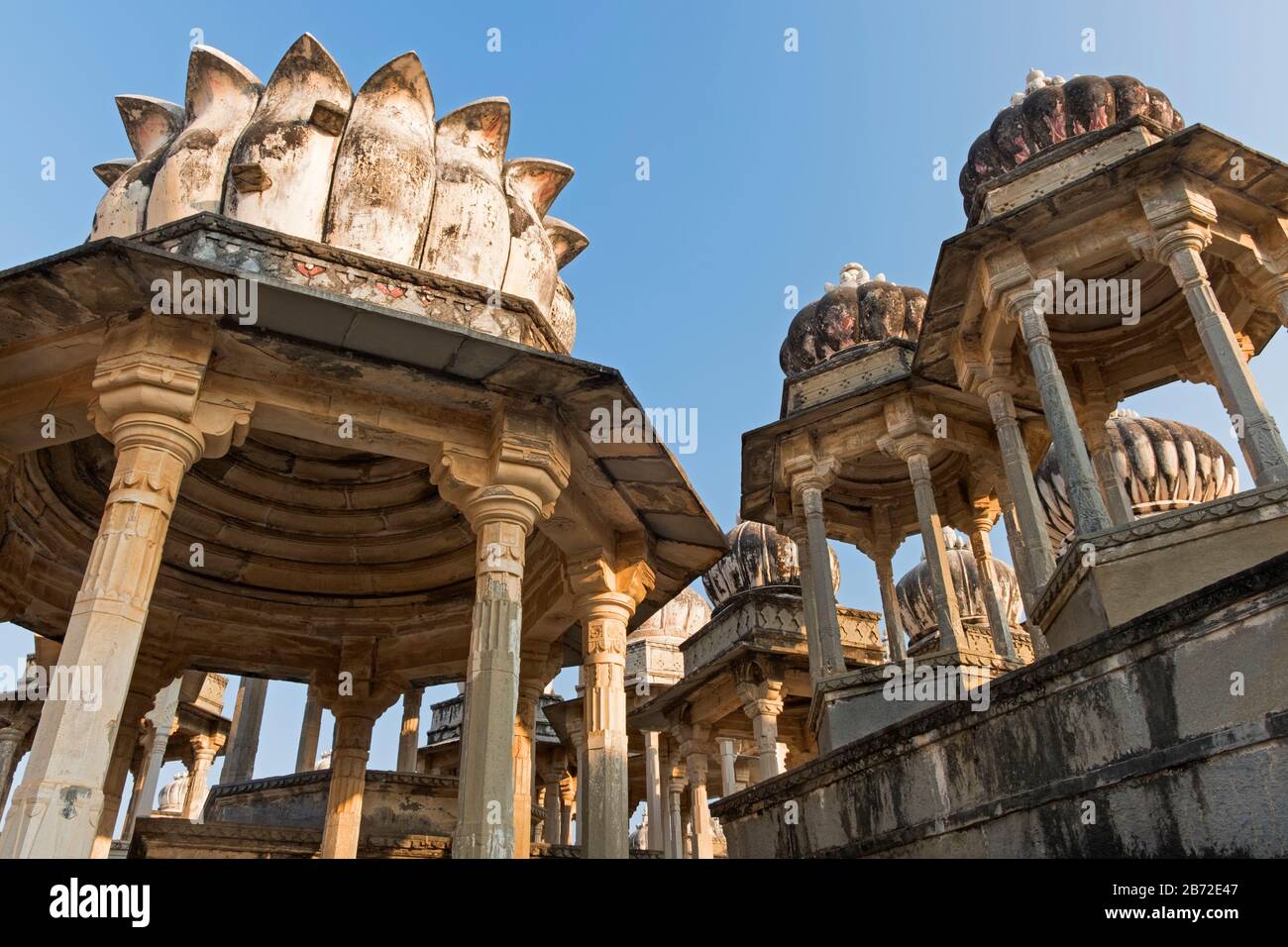 Ahar cenotafs reale Udaipur Rajasthan India Foto Stock