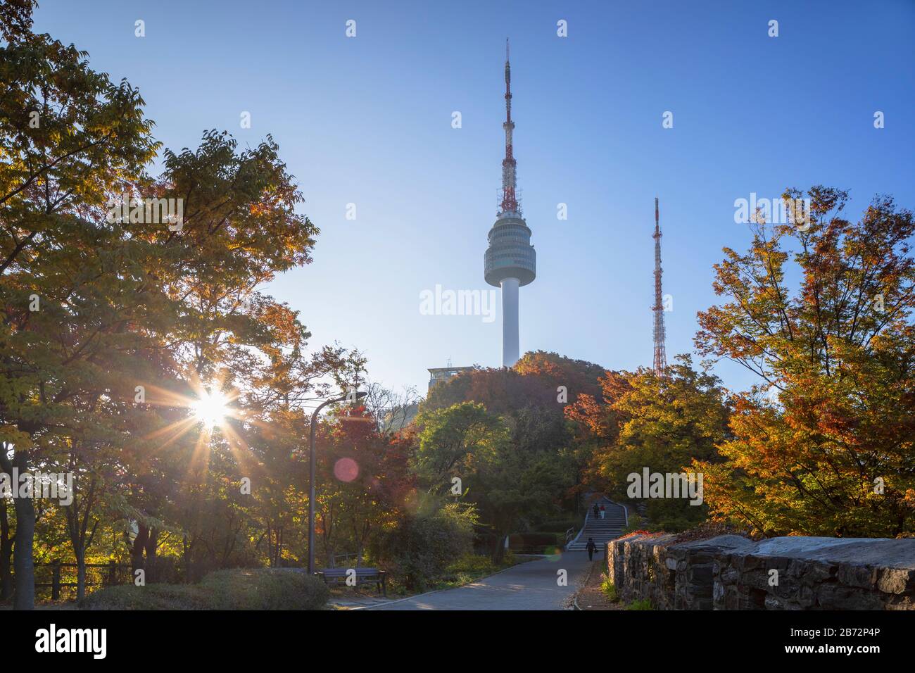 Torre di Seoul nel Parco Namsan, Corea del Sud Foto Stock