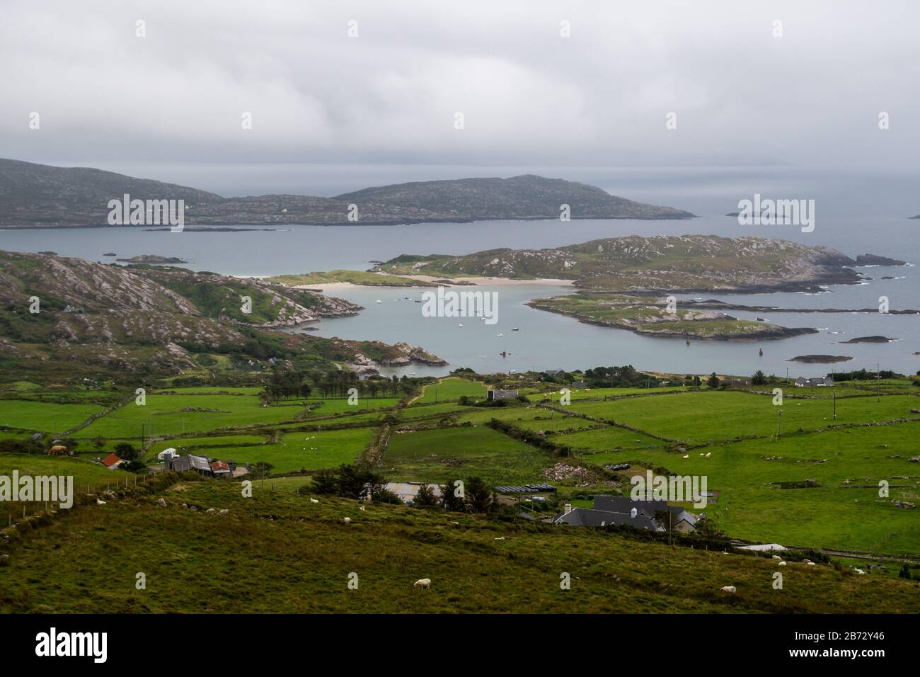 Abbey Island sul Ring of Kerry in Irlanda Foto Stock