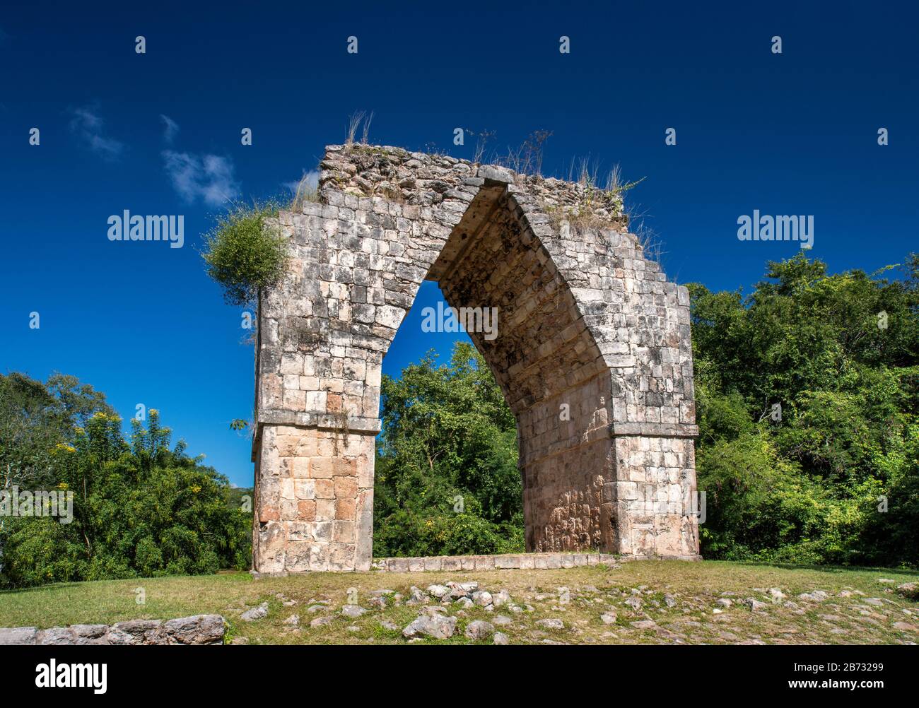 El Arco, rovine Maya presso il sito archeologico di Kabah, Ruta Puuc, stato dello Yucatan, Messico Foto Stock