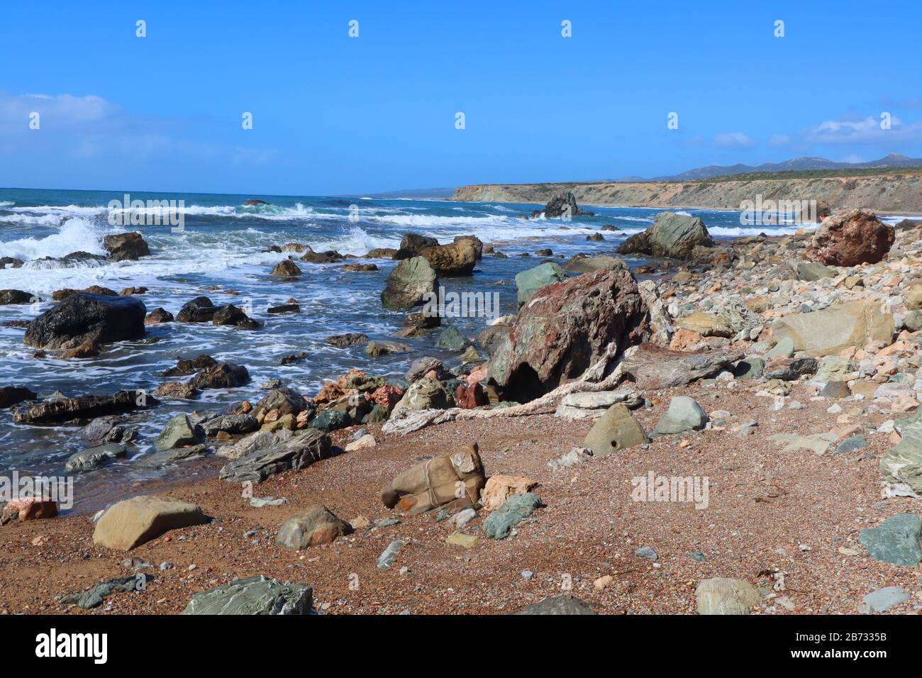 Lara Beach, Cipro, Repubblica Di Cipro, Mediterraneo Orientale, 10 Marzo 2020, Foto Di Richard Goldschmidt Foto Stock