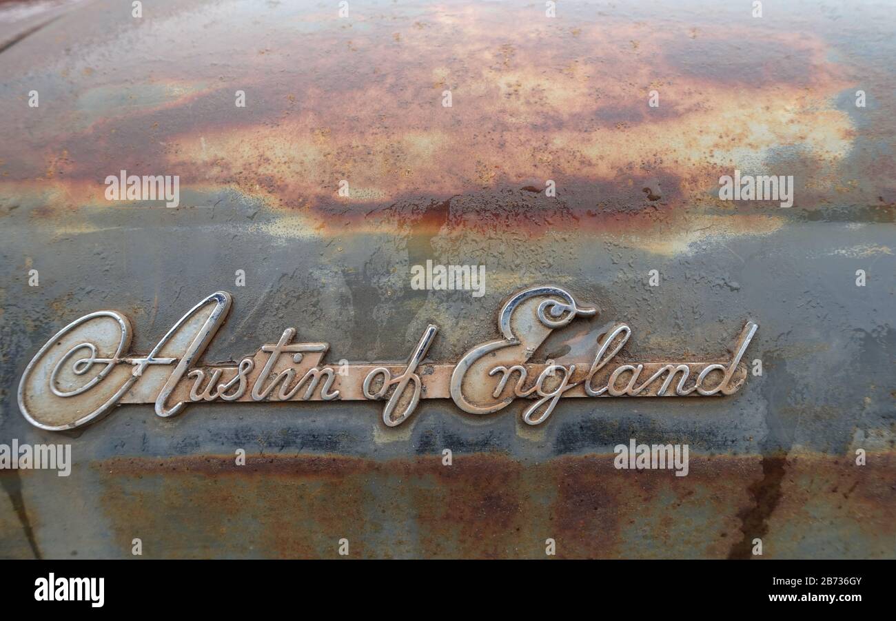 Badge della vecchia auto Foto Stock