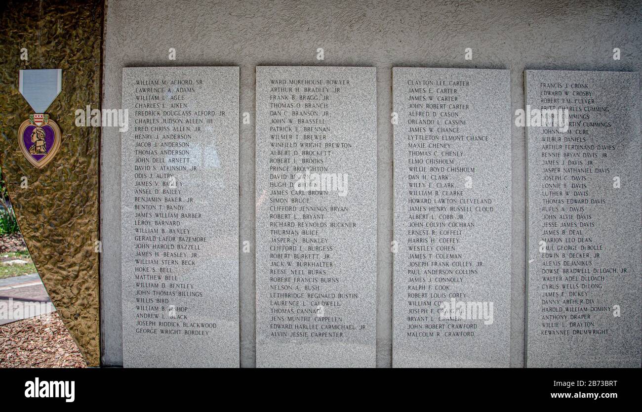 Purple Heart Memorial A Savannah Foto Stock