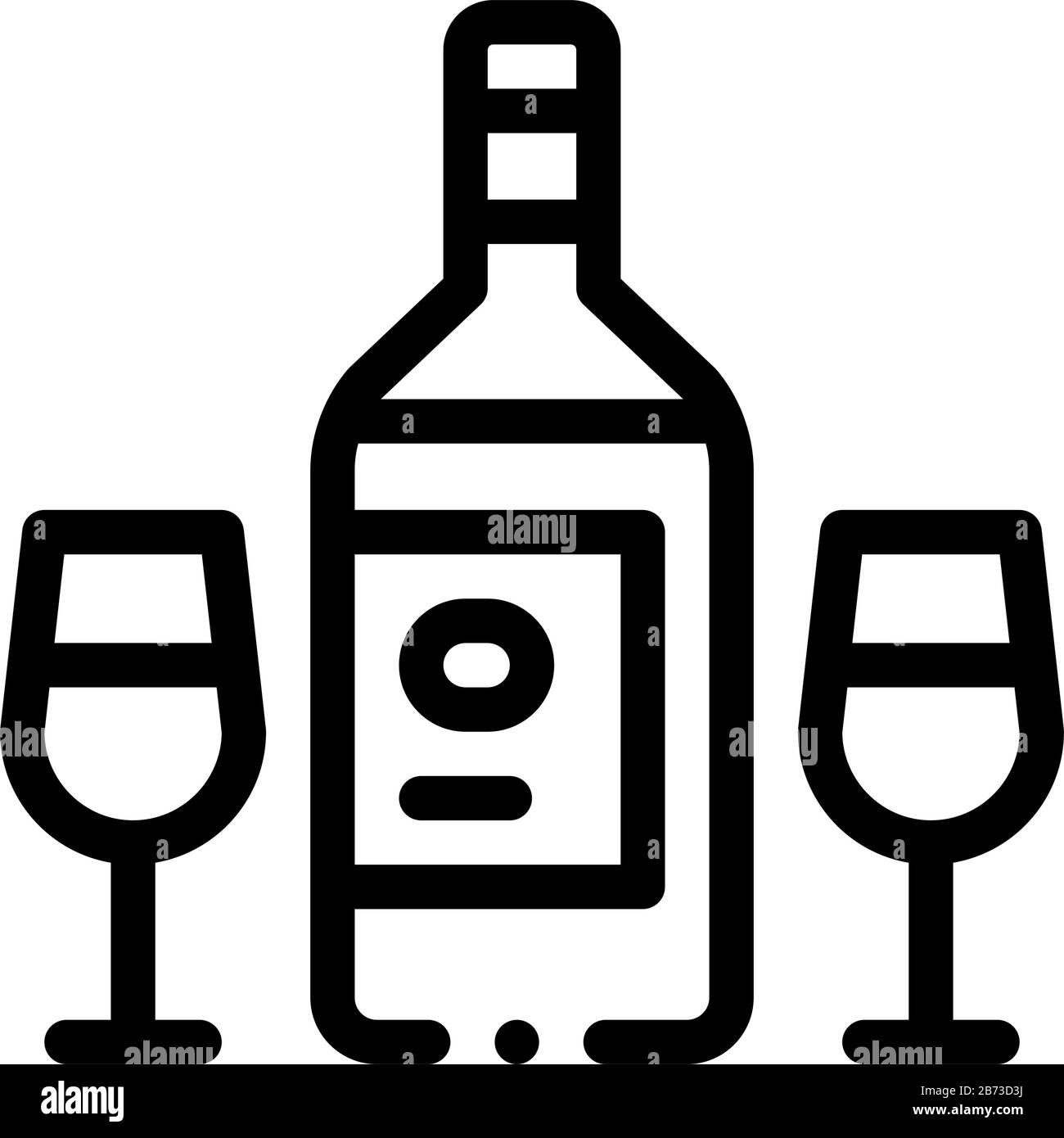 Icona Bottiglia Di Vino Grafico Contorno Illustrazione Illustrazione Vettoriale